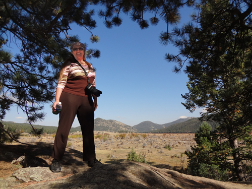 Karen Duquette on the big rock